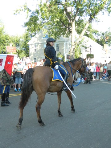 Photo by Jacqueline Bennett First Company Governor's Horse Guard marches in the 2012 Eastern States Exposition Connecticut Day Parade, West Springfiield MA. 