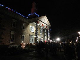 A carol sing was held outside beautiful Windsor Town Hall. 
