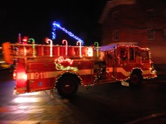 Rounding the corner off Broad Street.