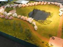 A model of the CT Trees of Honor Memorial.