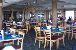 Interior of the main dining room before damage from the first storm.