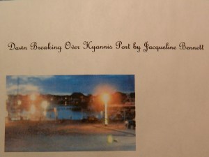 Dawn breaking over Hyannis Port Harbor - photoi from Ocean Street dock webcam