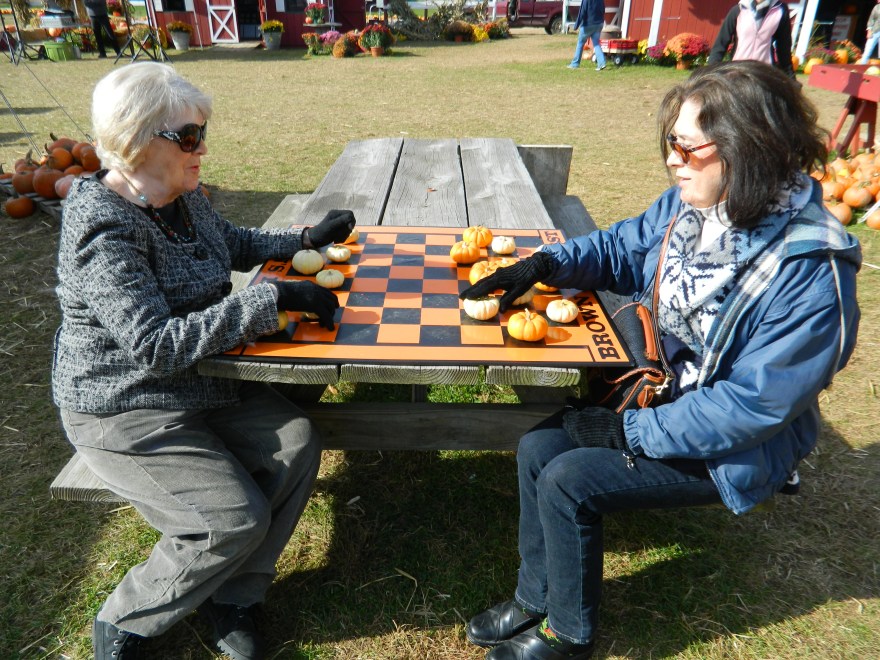 Photo by Jacqueline Bennett Pumpkin checkers at Brown's Harvest 10/2013