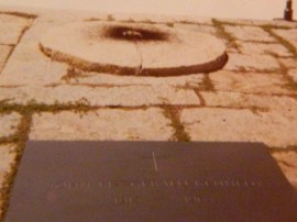 Eternal Flame grave of President John F. Kennedy Arlington National Cemetery         photo by Jacqueline Bennett