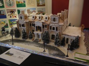 Connecticut Governor's Mansion replica on display at the Gingerbread House Festival in South Windsor, Connecticut.