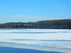 Gradually icing over reservoir. 
