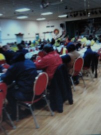 A local civic group in Augusta held a thank you breakfast for the CL&P linemen.