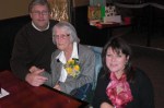 Granddaughter Donna and her husband Tom with Nana.