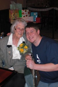 Mom/Nana with her fiest great-grandson Daniel.