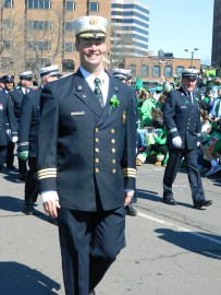 Hartford Fire Department Deputy chief Dan Nolan, whose father co-founded the parade.