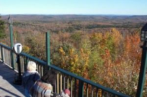 My sisters Dixie and Candy with my mother looking out over Hogback Mountain in Vermont in October, 2010.