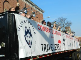 UConn Pep Band payed the university fight song.