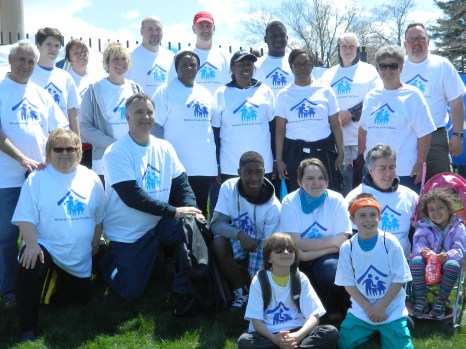 Windsor Fuel & Food Bank team of Windsor Connecticut readies for the May 4,2014 Walk Against Hunger - back, left is newly appointed executive director Eric Lazarus.