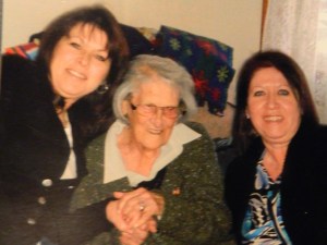 Sisters Donna and Debbie with Nana  January 2010.