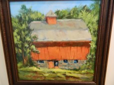 Second Place "Valley Falls Barn", arylic by Sharon Chaples.  