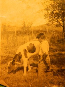 Dad at Sunny Crest Farm.