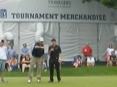 Jim Calhoun and singer Michael Bolton paired up for Pro-AM Day in 2011.