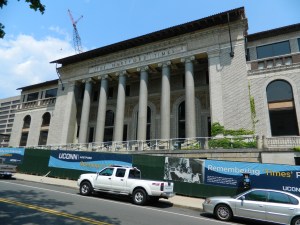 The iconic former Hartford Times building will be the centerpiece of the new UCONN HARTFORD downtown campus.