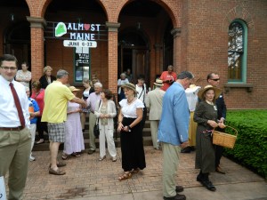 Also celebrating its 100th anniversary, the Manchester Pipe Band led the march from Cheney Hall to "The Great Lawn."