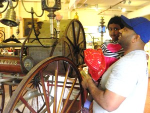 Satish and Saraniya Murugavel of Cromwell visited the Fire Musseum in located in the heart of Manchester, Connecticut's Cheney Historic District.