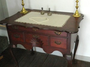 Described as priceless, this antique table is an example of the exquisite furniture the Cheney family purchased and is on display at the homestead.