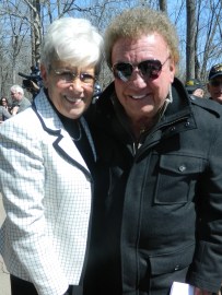 Connecticut broadcaster Brad Davis and Lt. Gov. Nancy Wyman who collaborated on the Wall of Honor at the state Capitol attended the April ground breaking.