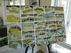 Photos that were taken during of the Fort Trumbull replica construction process.