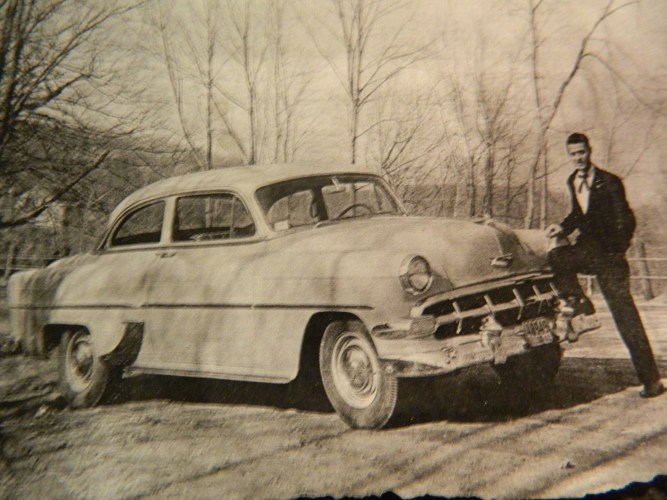 Angel Food Cake on behalf of her son Frederick II has been added to Mom's Recipe Box. (Fred as a recent college graduate with the car he bought after being hired for his first teaching position.) 