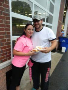 First time Peach Festival -goers Kathleen Joy and David Funke.