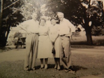 Aunt Jessie, (second from left) with her husband Uncle Dick Tracy and Gram and Uncle Frank.