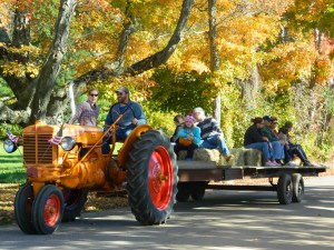Colorful hayride in Eastford, Conn. - photo by JB.