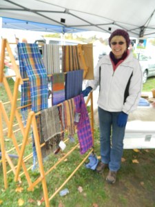 Linda Daly owner of coventry-based Purple Meadow Weaver.