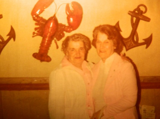 Sisters-in law and best friends, Aunt June and Mom. Aunt June would bake one of Dad's favorites for him - Gram's Rice Pudding, a lost recipe. In memory of Aunt June, my sister-in- law Jane's Old Fashioned Rice Pudding recipe has been added to Mom's Recipe Box.