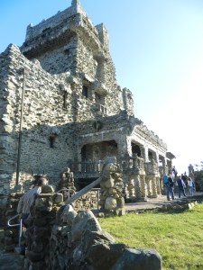 A steady flow of visitors on December 14, 2014 ascend the stairs to Gillette Castle.