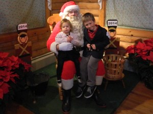 Braelyn and Landon of East Hartford came to see Santa Claus.