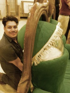 UConn student Kalob Martinez spent the past two weeks building this couch puppet.