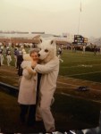 Aunt June and the UConn Husky.
