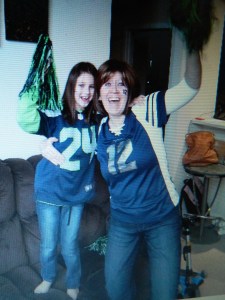 Meanwhile, Sofia and Deb cheered for the Seahawks out in Washington state.