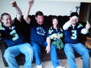 Nate, Wayne, Sof and Danny route on the Seahawks.