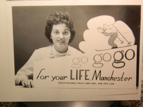 Dixie-Sue Bennett Larned worked at Travelers and was asked to pose for publicity campaigns for sporting events sponsored by the insurance company, including what is now called the Travelers Championship. inclduing the first Travelers Cha