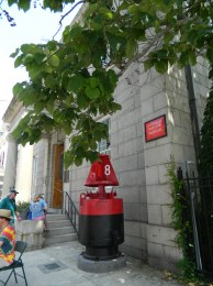 A majestic looking entrance to the U.S. Custom House Museum in downtown New London, CT.