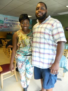 Chris Baker shown with his cousin Toneea Baker, who also grew up in Windsor, Ct and is currently studying public relations at Morgan State college in Baltimore.