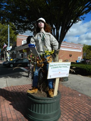 Love this! Howell Cheney Technical School Honor Society pays homage to women in the non-traditional roles such as carpenters.