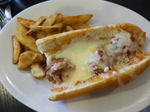 Homemade meatballs smothered in "Mootz".