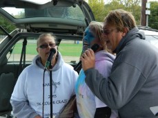 Back-up singers Nancy Blay, Cindy Blay and lead singer Dave Blay.