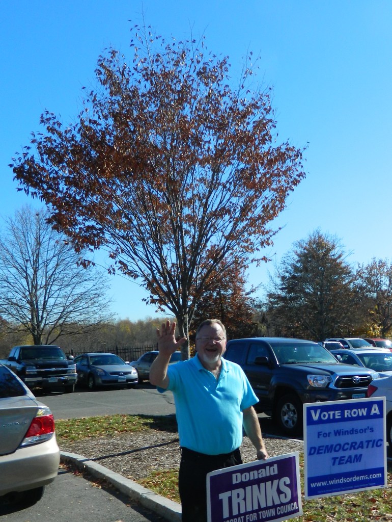 Top-Vote Getter again! Windsor, Connecticut voters have returned Mayor Donald Trinks to office for an 8th term.