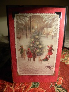 A modern day Christmas card shares the joy of the season.