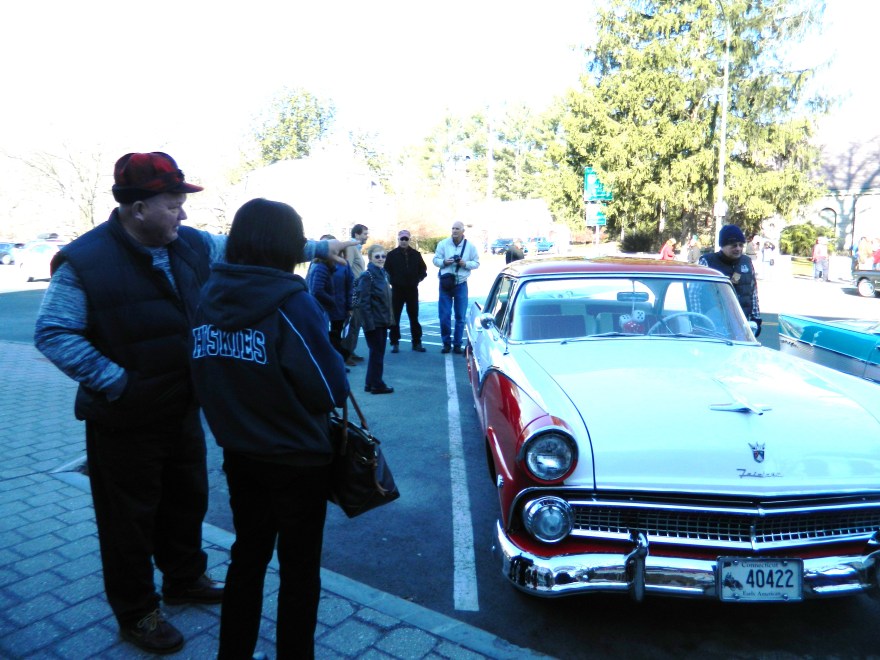 Main Street Stockbridge,Massachusetts in December 2015 during the annual recreation of Norman Rockwell's famous illustration.