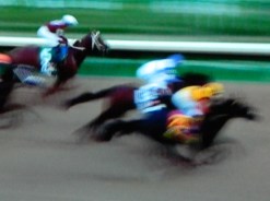 As broadcast on NBC - Danzing Candy had hearts beating for a stretch when he took the lead.