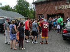 a long line outside Bart's - home of the Magic Grill - on Friday night.